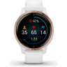 Часы GARMIN VENU 2S ROSE GOLD STAINLESS STEEL BEZEL WITH WHITE CASE AND SILICONE BAND