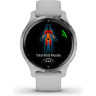 Часы GARMIN VENU 2S SILVER STAINLESS STEEL BEZEL WITH MIST GRAY CASE AND SILICONE BAND