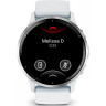 Часы GARMIN VENU 3 SILVER STAINLESS STEEL BEZEL WITH WHITESTONE CASE AND SILICONE BAND