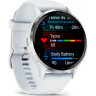 Часы GARMIN VENU 3 SILVER STAINLESS STEEL BEZEL WITH WHITESTONE CASE AND SILICONE BAND