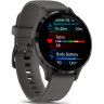 Часы GARMIN VENU 3S SLATE STAINLESS STEEL BEZEL WITH PEBBLE GRAY CASE AND SILICONE BAND