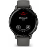 Часы GARMIN VENU 3S SLATE STAINLESS STEEL BEZEL WITH PEBBLE GRAY CASE AND SILICONE BAND