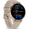 Часы GARMIN VENU 3S SOFT GOLD STAINLESS STEEL BEZEL WITH FRENCH GRAY CASE AND SILICONE BAND 010-02785-02