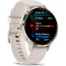 Часы GARMIN VENU 3S SOFT GOLD STAINLESS STEEL BEZEL WITH IVORY CASE AND SILICONE BAND
