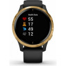 Часы GARMIN VENU GOLD STAINLESS STEEL BEZEL WITH BLACK CASE AND SILICONE BAND