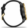 Часы GARMIN VENU GOLD STAINLESS STEEL BEZEL WITH BLACK CASE AND SILICONE BAND