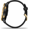 Часы GARMIN VENU GOLD STAINLESS STEEL BEZEL WITH BLACK CASE AND SILICONE BAND
