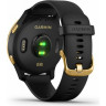 Часы GARMIN VENU GOLD STAINLESS STEEL BEZEL WITH BLACK CASE AND SILICONE BAND