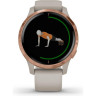 Часы GARMIN VENU ROSE GOLD STAINLESS STEEL BEZEL WITH LIGHT SAND CASE AND SILICONE BAND