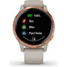 Часы GARMIN VENU ROSE GOLD STAINLESS STEEL BEZEL WITH LIGHT SAND CASE AND SILICONE BAND