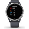 Часы GARMIN VENU SILVER STAINLESS STEEL BEZEL WITH GRANITE BLUE CASE AND SILICONE BAND