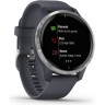 Часы GARMIN VENU SILVER STAINLESS STEEL BEZEL WITH GRANITE BLUE CASE AND SILICONE BAND