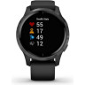 Часы GARMIN VENU SLATE STAINLESS STEEL BEZEL WITH BLACK CASE AND SILICONE BAND