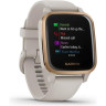 Часы GARMIN VENU SQ – MUSIC EDITION ROSE GOLD ALUMINUM BEZEL WITH LIGHT SAND CASE AND SILICONE BAND