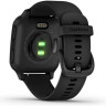 Часы GARMIN VENU SQ – MUSIC EDITION SLATE ALUMINUM BEZEL WITH BLACK CASE AND SILICONE BAND