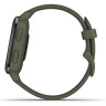 Часы GARMIN VENU SQ – MUSIC EDITION SLATE ALUMINUM BEZEL WITH MOSS CASE AND SILICONE BAND