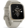 Часы GARMIN VENU SQ 2 – MUSIC EDITION CREAM GOLD ALUMINUM BEZEL WITH FRENCH GRAY CASE AND SILICONE BAND