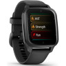 Часы GARMIN VENU SQ 2 – MUSIC EDITION SLATE ALUMINUM BEZEL WITH BLACK CASE AND SILICONE BAND
