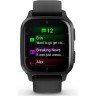 Часы GARMIN VENU SQ 2 – MUSIC EDITION SLATE ALUMINUM BEZEL WITH BLACK CASE AND SILICONE BAND