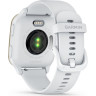 Часы GARMIN VENU SQ 2 CREAM GOLD ALUMINUM BEZEL WITH WHITE CASE AND SILICONE BAND