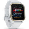 Часы GARMIN VENU SQ 2 CREAM GOLD ALUMINUM BEZEL WITH WHITE CASE AND SILICONE BAND