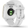 Часы GARMIN VENU SQ LIGHT GOLD ALUMINUM BEZEL WITH WHITE CASE AND SILICONE BAND