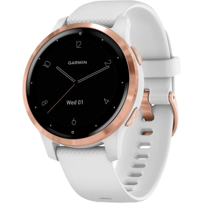 Часы GARMIN VIVOACTIVE 3 золотистые с белым ремешком