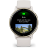 Часы GARMIN VIVOACTIVE 5 CREAM GOLD ALUMINUM BEZEL WITH IVORY CASE AND SILICONE BAND