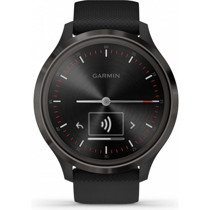 Часы GARMIN VIVOMOVE 3 черные с черным силиконовым ремешком