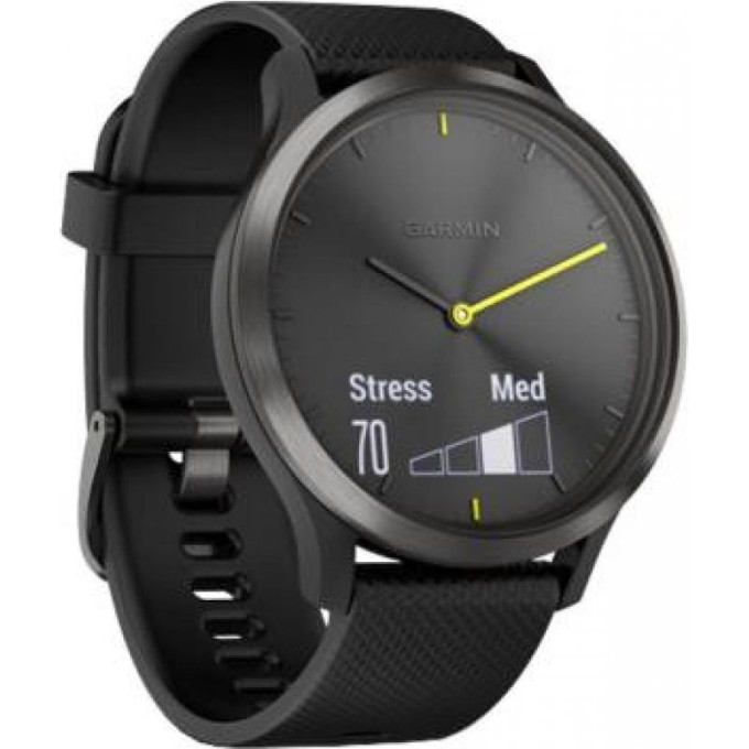 Часы GARMIN VIVOMOVE HR черные с черным ремешком