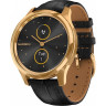 Часы GARMIN VIVOMOVE LUXE золотистые черные с кожаным ремешком