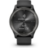 Часы GARMIN VIVOMOVE TREND с безелем серого цвета с черным корпусом и силиконовым ремешком 010-02665-00