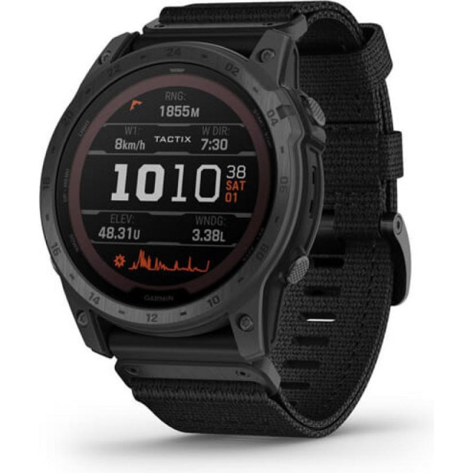 Часы-навигатор GARMIN TACTIX 7 – PRO BALLISTICS EDITION SOLAR POWERED TACTICAL GPS WATCH WITH APPLIED BALLISTICS AND NYLON BAND