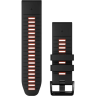 Ремешок для смарт часов GARMIN QUICKFIT 26 WATCH BANDS BLACK/FLAME RED SILICONE
