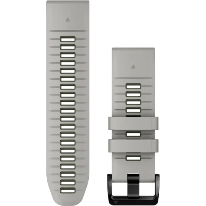 Ремешок для смарт часов GARMIN QUICKFIT 26 WATCH BANDS FOG GREY/MOSS SILICONE