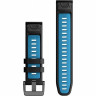 Ремешок GARMIN EPIXPRO (G2) 22MM QUICKFIT BLK/CIRBLUE SILCN BND