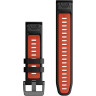 Ремешок GARMIN EPIXPRO (G2) 22MM QUICKFIT BLK/FLM RED SILCN BND