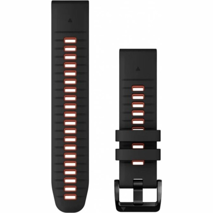 Ремешок GARMIN EPIXPRO (G2) 22MM QUICKFIT BLK/FLM RED SILCN BND