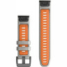 Ремешок GARMIN EPIXPRO (G2) 22MM QUICKFIT GRY/EMBRORNG SILCN BND