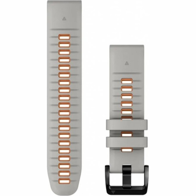 Ремешок GARMIN EPIXPRO (G2) 22MM QUICKFIT GRY/EMBRORNG SILCN BND