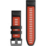 Ремешок GARMIN EPIXPRO (G2) 26MM QUICKFIT BLK/FL RED SILCN BND