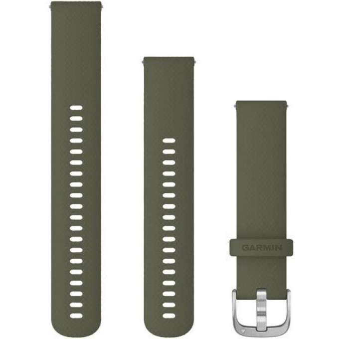 Ремешок GARMIN QUICK RELEASE BAND 20MM MOSS/SILVER