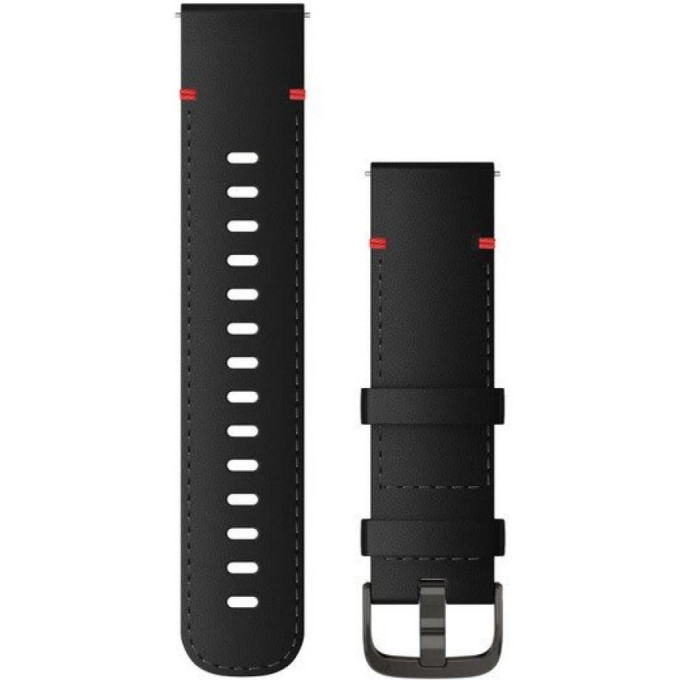 Ремешок GARMIN QUICK RELEASE BAND 22MM BLACK LEATHER/SLATE