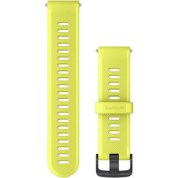 Ремешок GARMIN QUICK RELEASE BANDS 18 MM WATCH BANDS AMP YELLOW SILICONE WITH SLATE HARDWARE