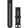 Ремешок GARMIN QUICK RELEASE BANDS 18 MM WATCH BANDS BLACK SILICONE WITH SLATE HARDWARE