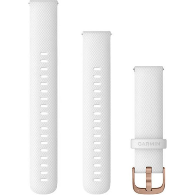Ремешок GARMIN QUICK RELEASE BANDS (18 MM) WHITE WITH ROSE GOLD HARDWARE