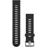 Ремешок GARMIN QUICK RELEASE BANDS (20 MM) BLACK WITH STAINLESS HARDWARE