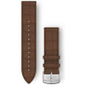 Ремешок GARMIN QUICK RELEASE BANDS (20 MM) DARK BROWN EMBOSSED ITALIAN LEATHER WITH SILVER HARDWARE