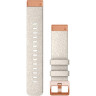 Ремешок GARMIN QUICKFIT 20 WATCH BANDS CREAM HEATHERED NYLON WITH ROSE GOLD HARDWARE