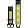 Ремешок GARMIN QUICKFIT 20MM BLACK/ELECTRIC LIME (FENIX 7S PRO)